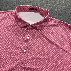 Turtleson Polo Shirt Mens XXL 2XL Geometric Print Golf Performance Stretch